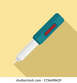 Blood test tool icon. Flat illustration of blood test tool vector icon for web design