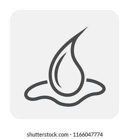 Blood test and tool icon on white.