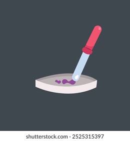 Tratamiento de análisis de sangre en diseño de Vector plano