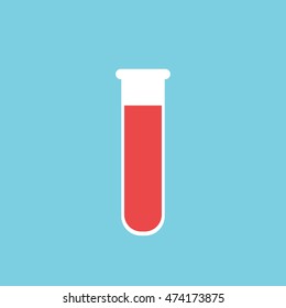 blood in test tube icon. vector illustration