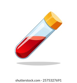 Blood test tube vector isolated on white background.