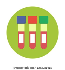 Blood test tubes flat icon. You can be used  test tubes icon for several purposes like: websites, UI, UX, print templates, promotional materials, info-graphics, web and mobile phone apps.
