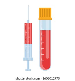 Blood test vector design illustration isolated on white background