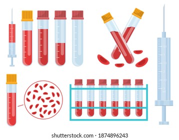 Blood test vector design illustration isolated on white background