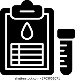 Bluttest-Vektordesign im modernen Stil, HIV-Diagnose und medizinisches Untersuchungskonzept, Darstellung im Gesundheitswesen. Glyphensymbol