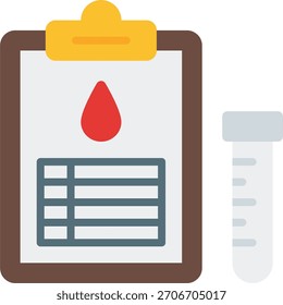 Bluttest-Vektordesign im modernen Stil, HIV-Diagnose und medizinisches Untersuchungskonzept, Darstellung im Gesundheitswesen. Flachsymbol
