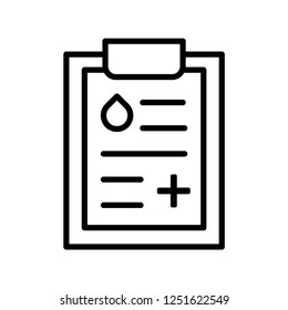 Blood test vector icon