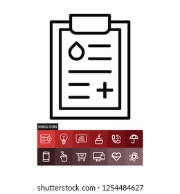 Blood test vector icon