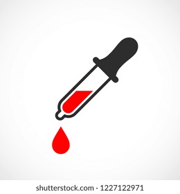 Blood test vector icon illustration isolated on white background