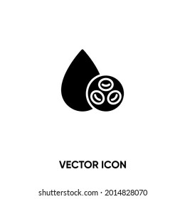 Icono vector de prueba de sangre. Ilustración vectorial plana moderna y simple para sitio web o aplicación móvil.Símbolo de sangre, ilustración de logotipo. Gráficos vectoriales perfectos para píxeles	