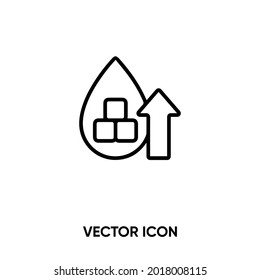 Blood test vector icon. Modern, simple flat vector illustration for website or mobile app.Diabetes test symbol, logo illustration. Pixel perfect vector graphics	