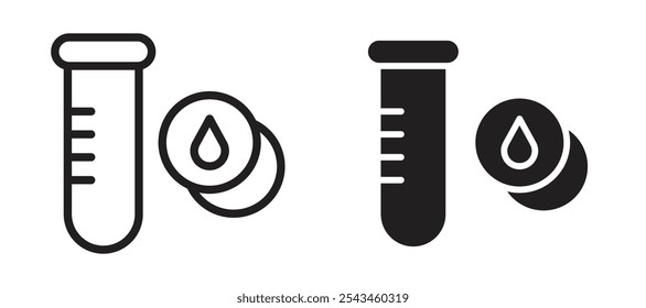 Bluttest-Vektorsymbol in Schwarz.