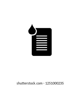 blood test vector icon. blood test sign on white background. blood test icon for web and app