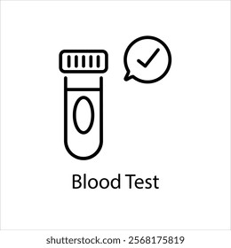 Blood Test Vector icon stock illustration