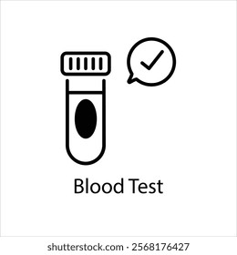 Blood Test Vector icon stock illustration