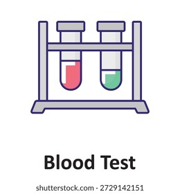 Icono de Vector de análisis de sangre que puede modificarse o editarse fácilmente


