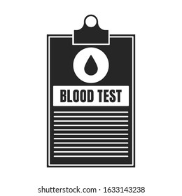Blood test vector icon.Black.simple vector icon isolated on white background blood test.