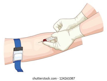 Blood test. Vector illustration.