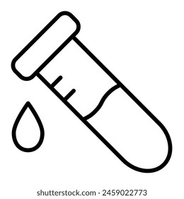 Blood Test Vector Line Icon Design