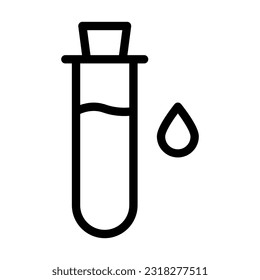 Blood Test Vector Thick Line Icon For Personal And Commercial Use.

