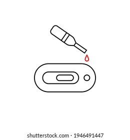 blood test vector type icon on white background