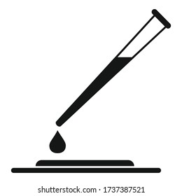 Icono de análisis de sangre. Ilustración simple del icono del vector de análisis de sangre para el diseño web aislado en fondo blanco