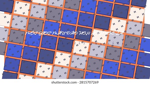 BLOOD IS THICKER THAN WATER written in Vietnamese isolated typography mask on white with color matched glow shadow and typographic motif texture (letter m) pattern