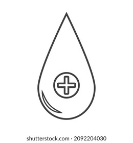 Blood thin vector icon on white background, health symbol