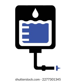 Blood Transfer Bag Icon, Vector graphics