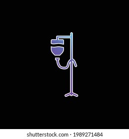 Icono del vector de gradiente azul transfusión sanguínea