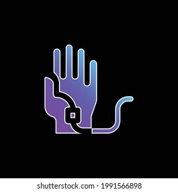 Icono del vector de gradiente azul transfusión sanguínea