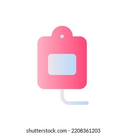 Icono ui de dos colores de gradiente plano de transfusión sanguínea. Procedimiento médico. Donación de sangre y plasma. Pictograma simple relleno. GUI, diseño UX para aplicaciones móviles. Ilustración RGB aislada por vectores