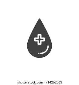 Blood transfusion icon vector, filled flat sign, solid pictogram isolated on white. Symbol, logo illustration