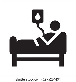 Blood transfusion icon, vector and glyph