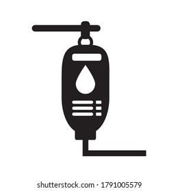Icono de transfusión sanguínea. diseño gráfico vectorial
