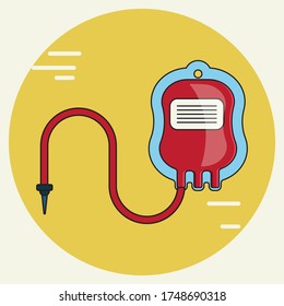 Blood transfusion icon vector illustration. Healthcare and medical concept