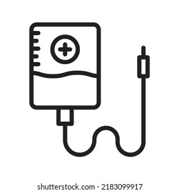 Imagen vectorial del icono de transfusión sanguínea. También se puede usar para Fitness físico. Adecuado para aplicaciones móviles, aplicaciones web y medios impresos.