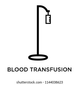 Blood transfusion icon vector isolated on white background for your web and mobile app design, Blood transfusion logo concept