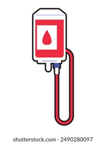 Vektorillustration eines Bluttransfusionsbeutels
