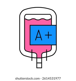 blood for transfusion line icon vector. blood for transfusion sign. isolated symbol illustration