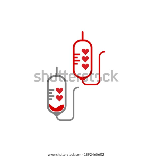 Blood Transfusion Logo Icon Designs Vector Stock Vector (Royalty Free) 1892465602 Shutterstock