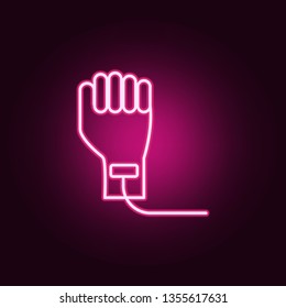 Blood transfusion neon icon. Elements of Blood donation set. Simple icon for websites, web design, mobile app, info graphics