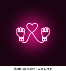 Blood transfusion neon icon. Elements of Blood donation set. Simple icon for websites, web design, mobile app, info graphics