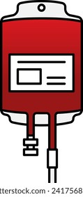 Blood Transfusion Pack Isolated Vector Illustration