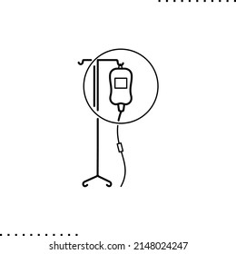 	
blood transfusion, put a drip on a patient vector isolated element on white