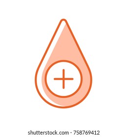 Blood transfusion red icon