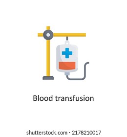 Blood transfusion vector flat Icon Design illustration. Medical Symbol on White background EPS 10 File
