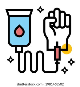 Blood transfusion Vector icon Design
