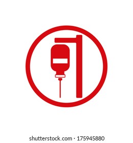 Blood transfusion vector icon isolated.