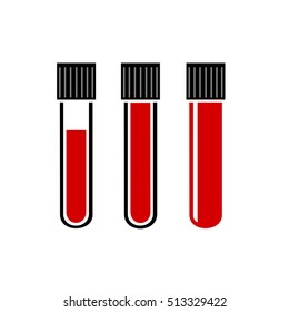 Blood Tube Icons Vector.